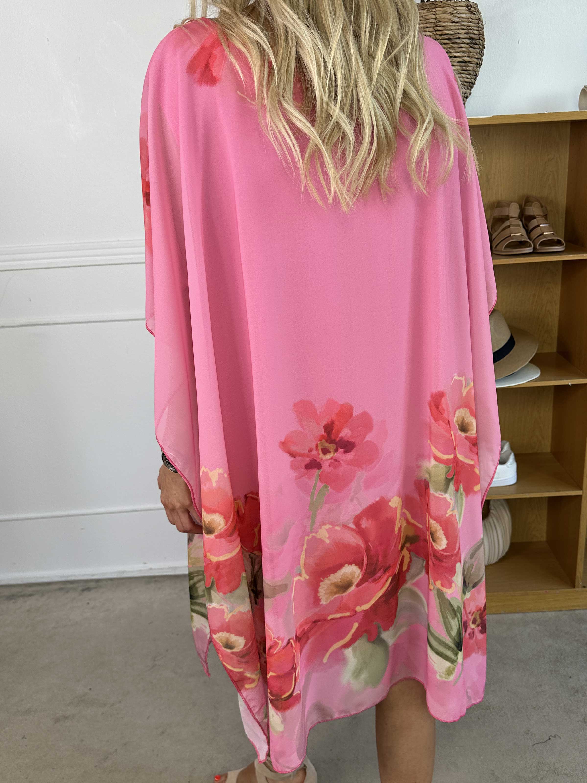 Mirabella - Tunikaklänning med chiffonglager och underkjol i viskos